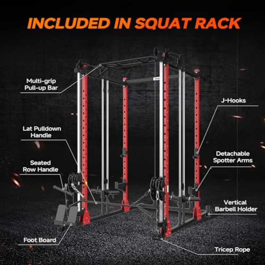 All-in-One Power Rack with Smi - Home Gym Rack With Cables recensione e prezzo