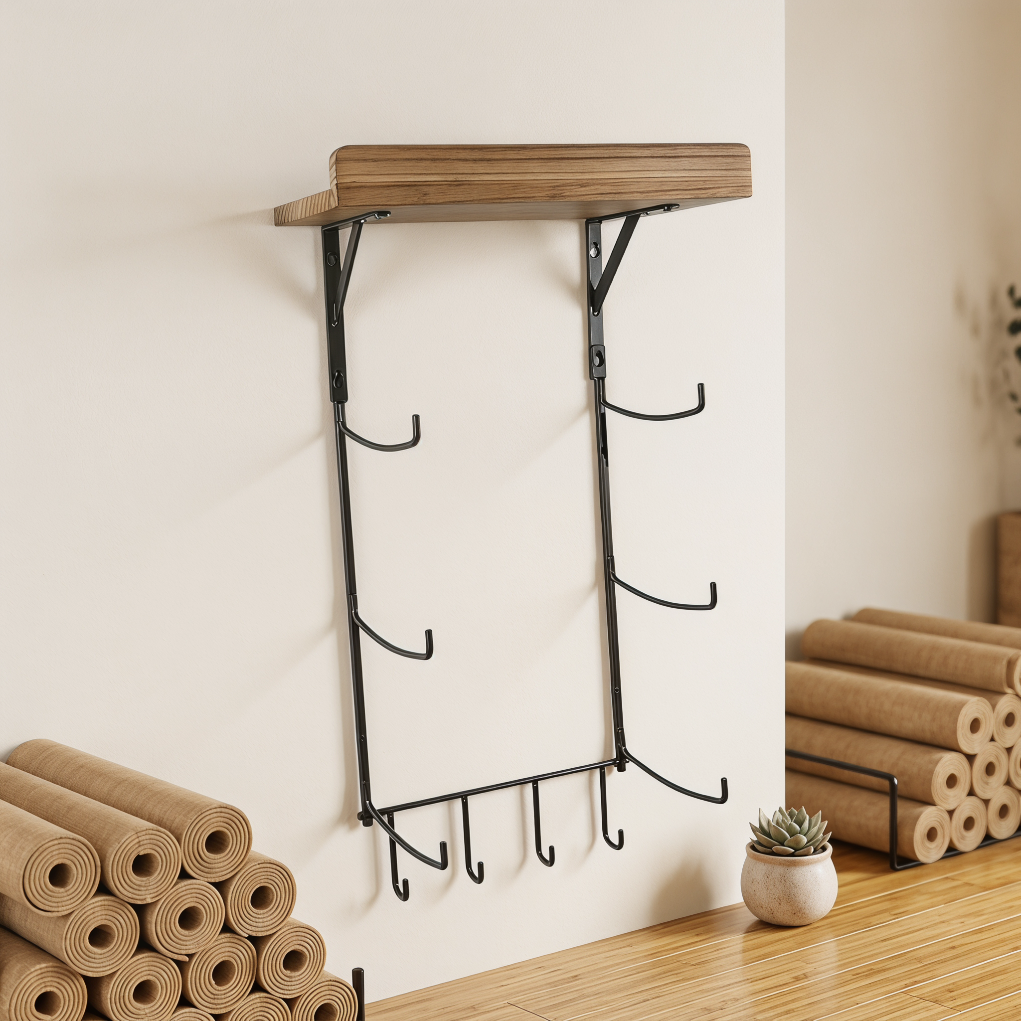 Yoga Mat Wall Rack Metal Stora - Home Gym Yoga Mat Storage recensione e prezzo