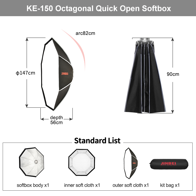 JINBEI KE- 150cm Quick Set-up  - Plyo Box Set recensione e prezzo