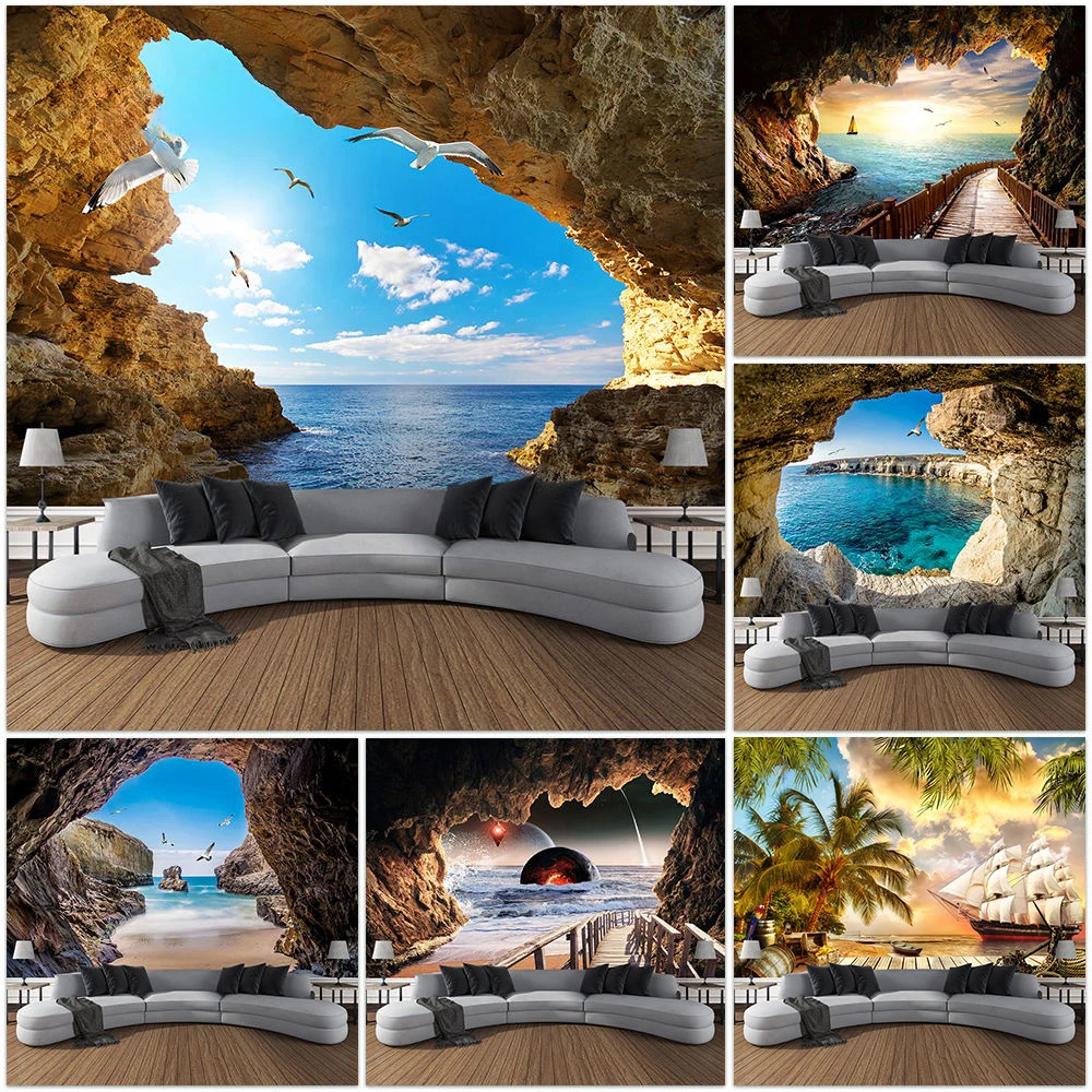 Mountain Cave Landscape Tapest - Home Gym Decor recensione e prezzo