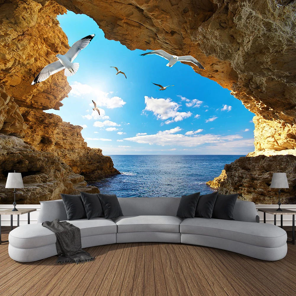 Mountain Cave Landscape Tapest - Home Gym Decor recensione e prezzo
