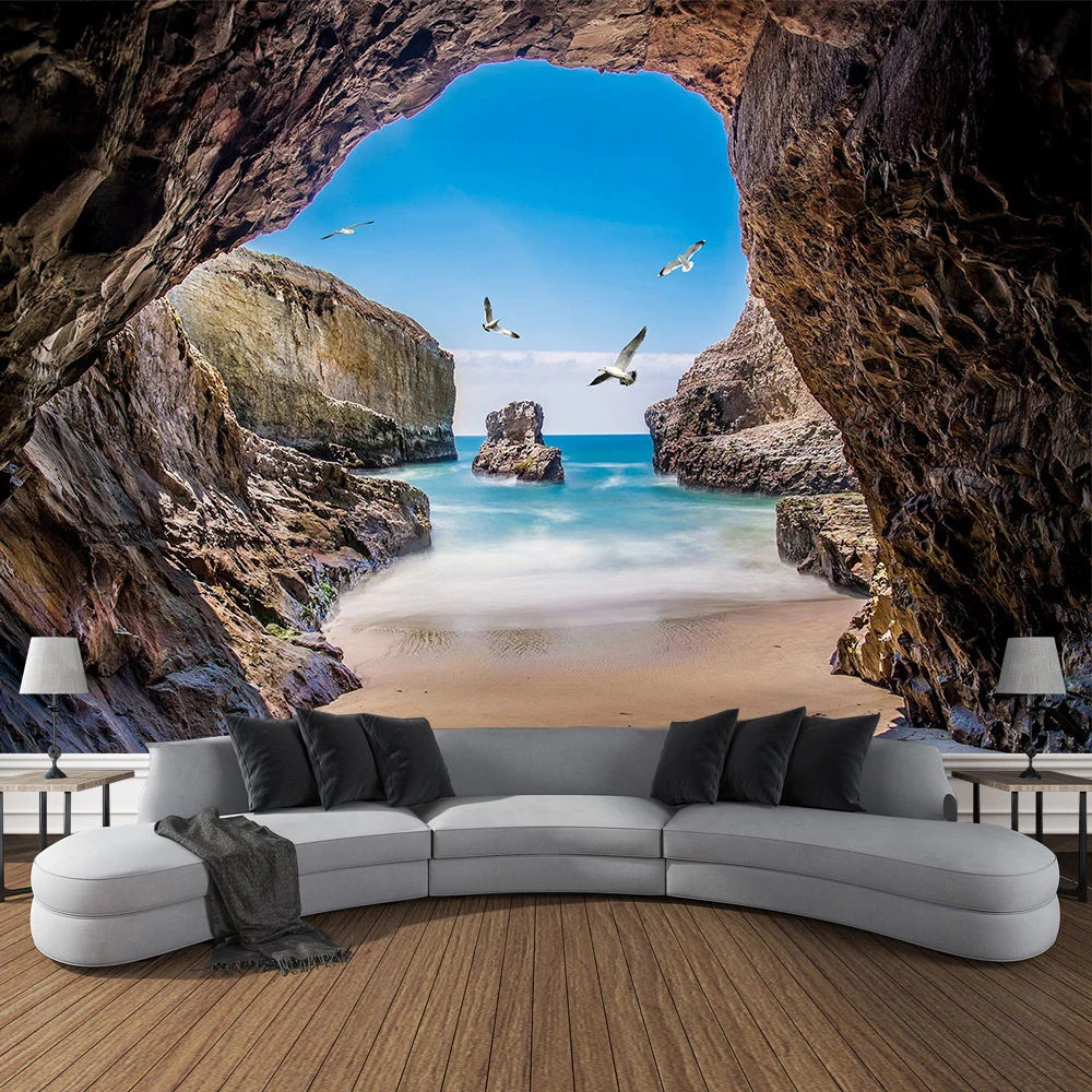 Mountain Cave Landscape Tapest - Home Gym Decor recensione e prezzo