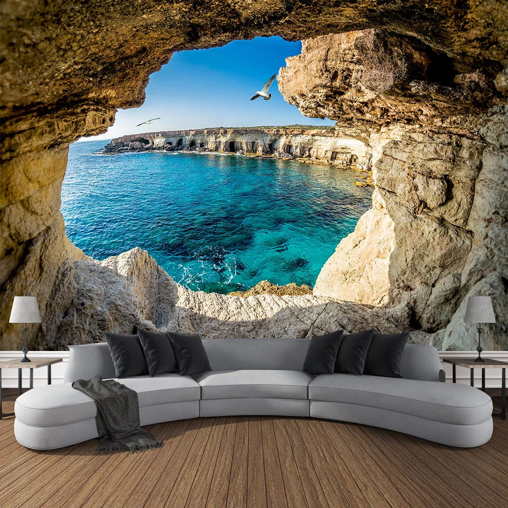 Mountain Cave Landscape Tapest - Home Gym Decor recensione e prezzo