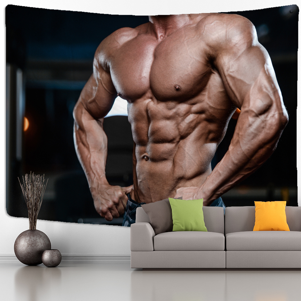 Fitness Muscle Man Tapestry Wa - Home Gym Decor recensione e prezzo