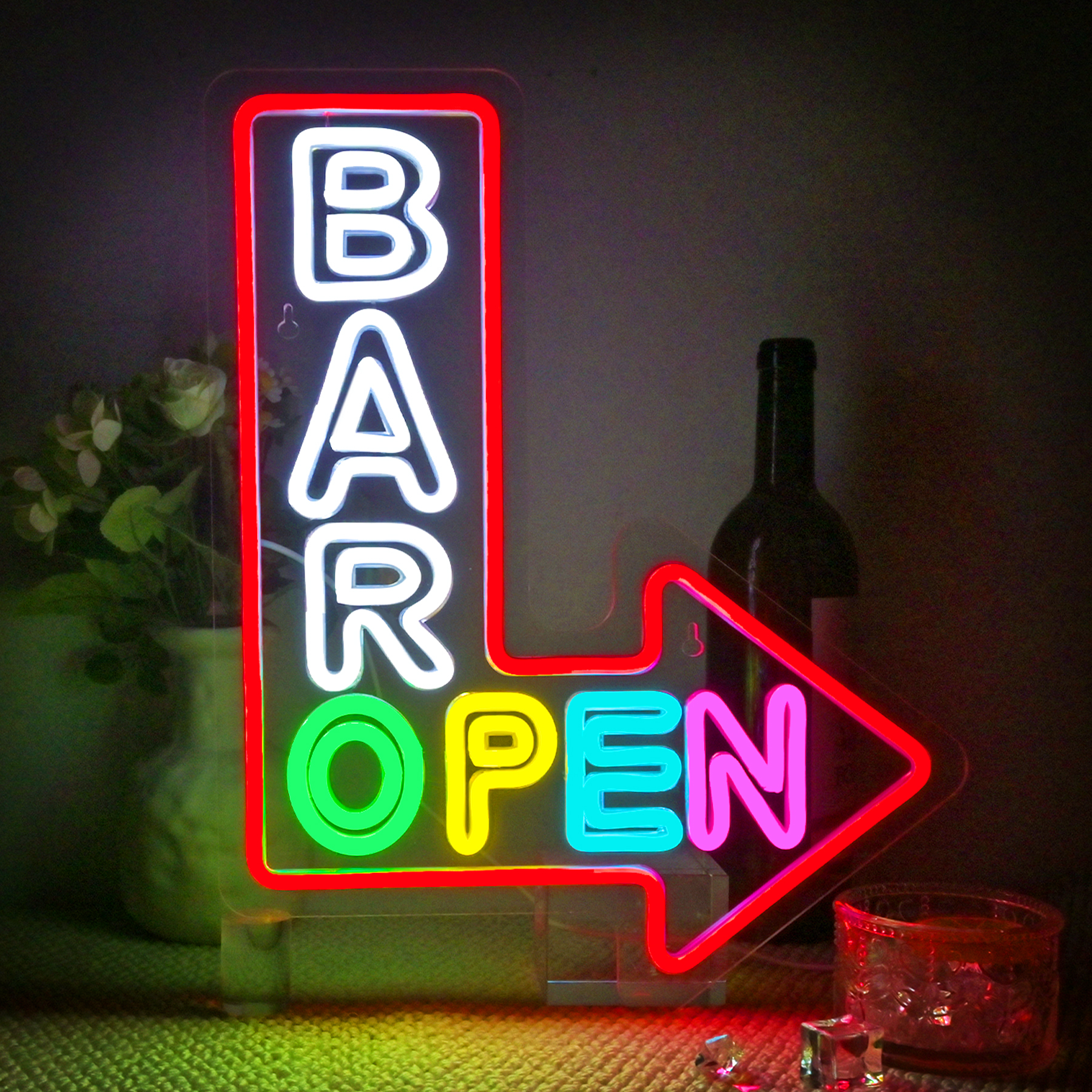 Bar Open Arrow Neon Sign Mix C - Home Gym Neon Sign recensione e prezzo