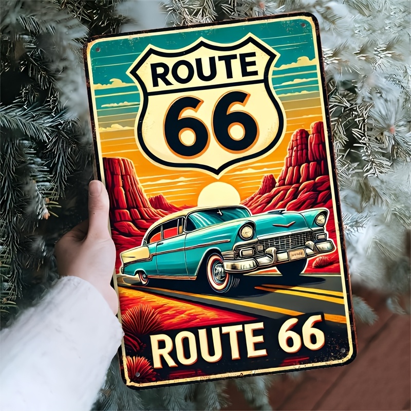 Vintage Route 66 Metal Sign -  - Home Gym Decor recensione e prezzo