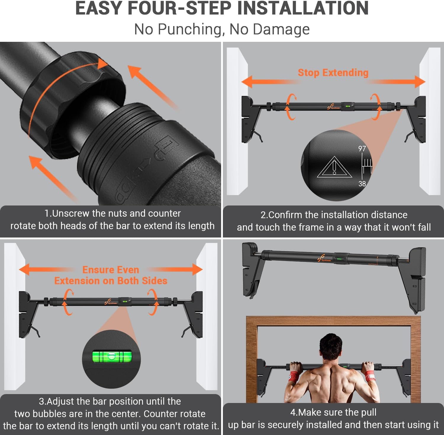 Pull up Bar for Doorway No-Scr - Chin Up Doorframe recensione e prezzo