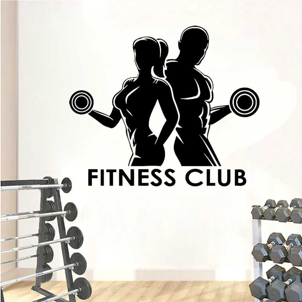 Man Woman Gym Wall Stickers Fi - Home Gym On Wall recensione e prezzo